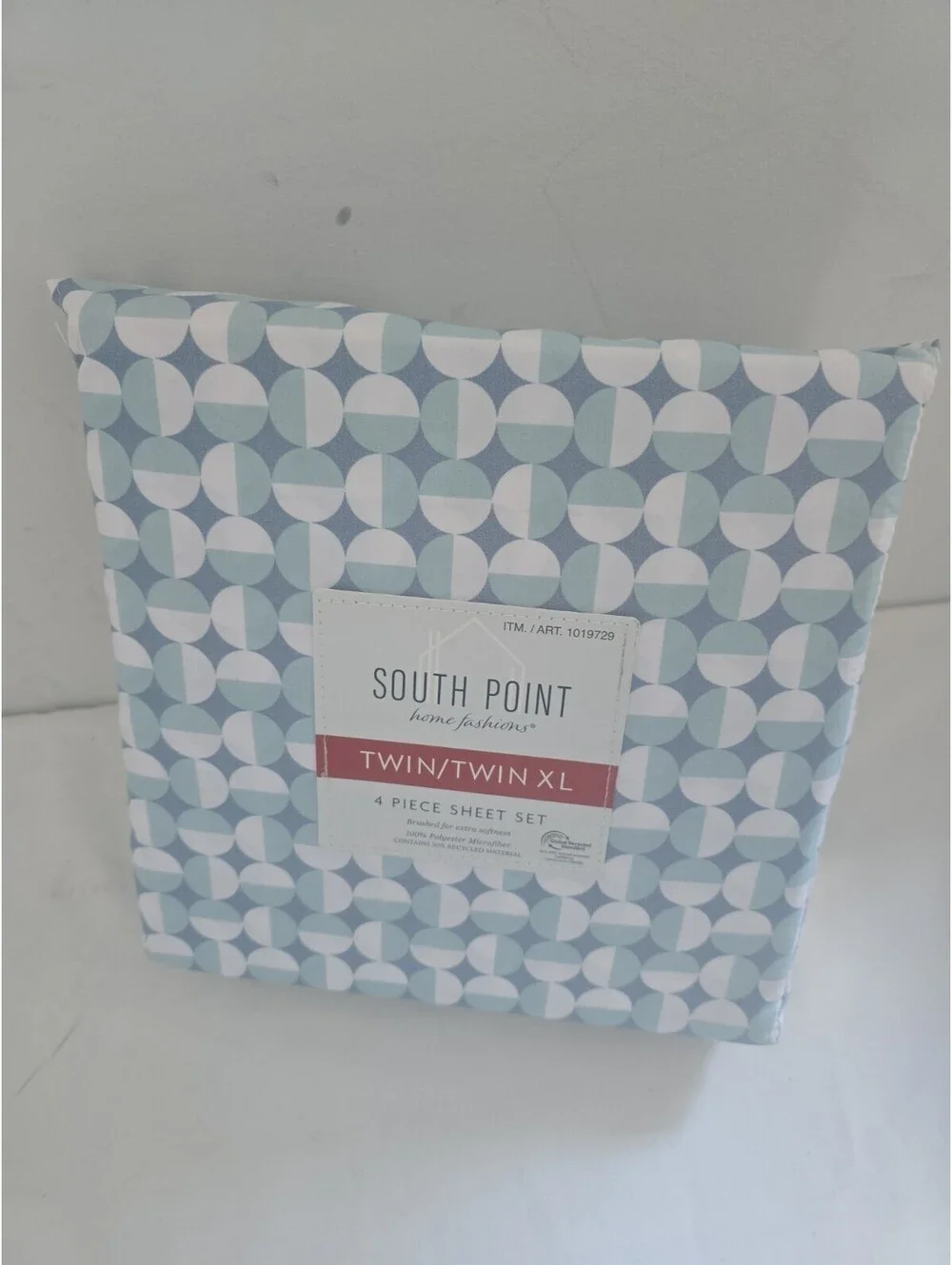 South Point Twin/Twin XL 4pc Sheet Set Blue Circles